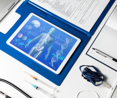 medical technology concept, human body and vital sign